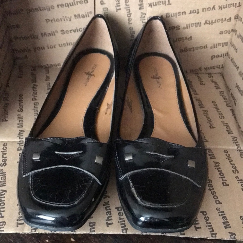 Black Patent Leather Women's Loafers size 8